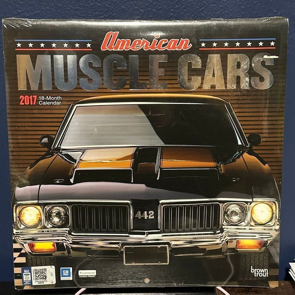 American Muscle Cars Year 2017 Wall Callendar 12” x 12”